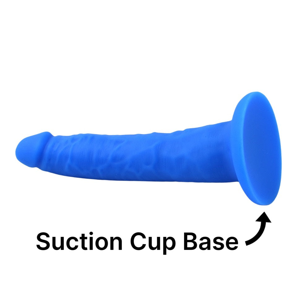 realistic 8 inch silicone dildo suction cup base