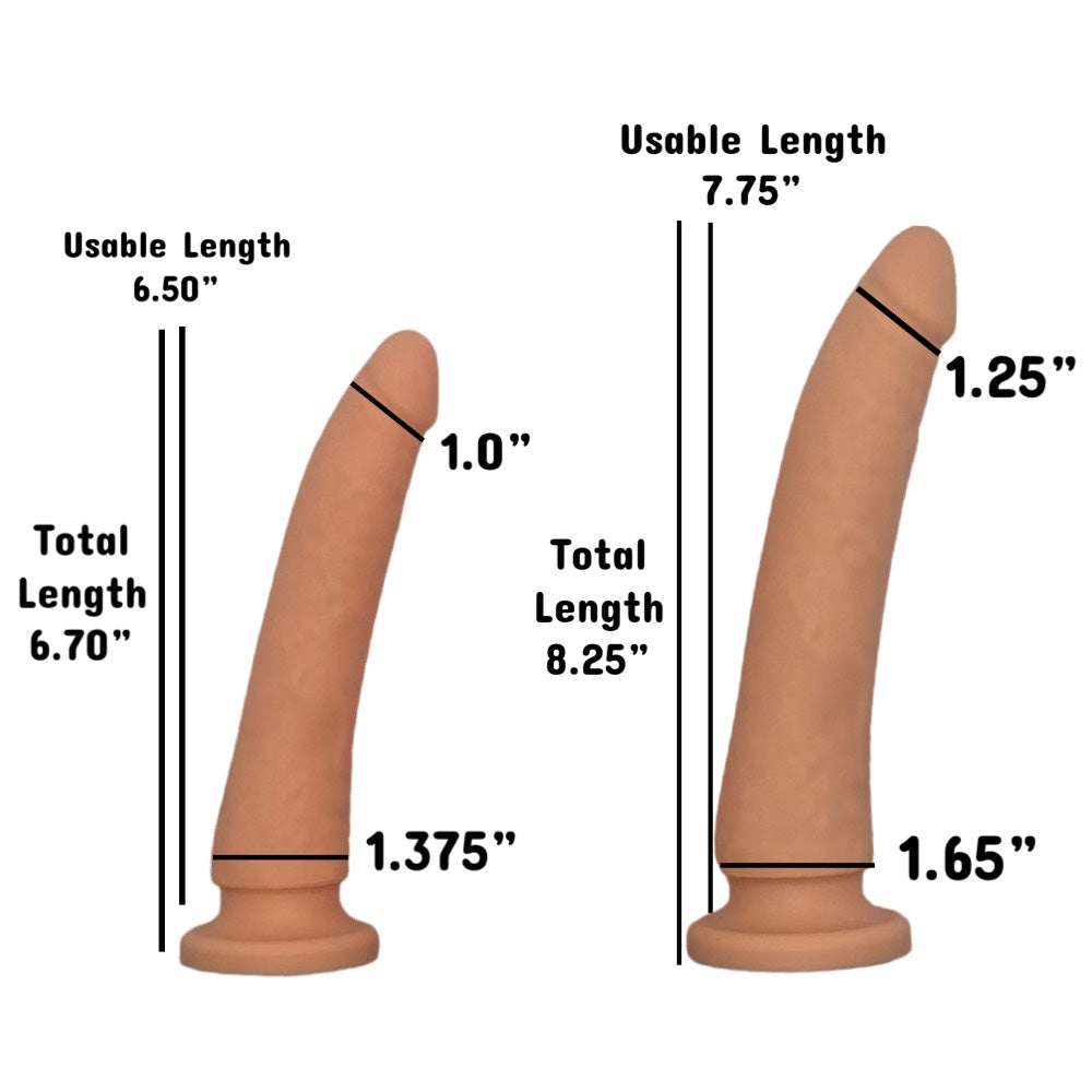 tan slim starter silicone dildo sizes