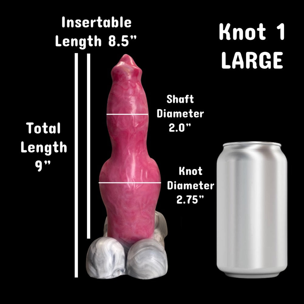 large realistic dog knot dildo