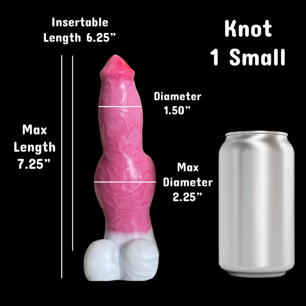 small beginner realistic dog knot dildo